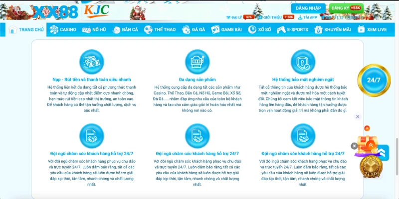  Yếu tố củng cố sự uy tín, chất lượng của XX88